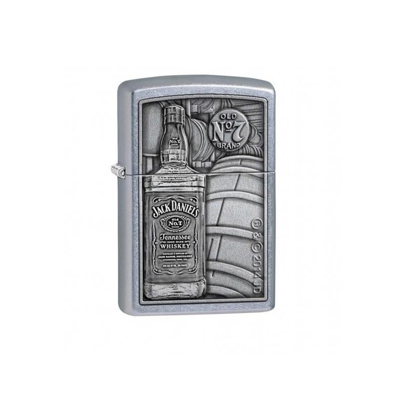 Bricheta Zippo Jack Daniels Bottle and Barrel Street Chrome