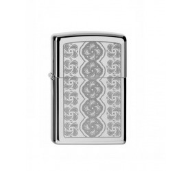 Bricheta Zippo 28657 Swirled Circles High Polish Chrome