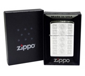 Bricheta Zippo 28657 Swirled Circles High Polish Chrome