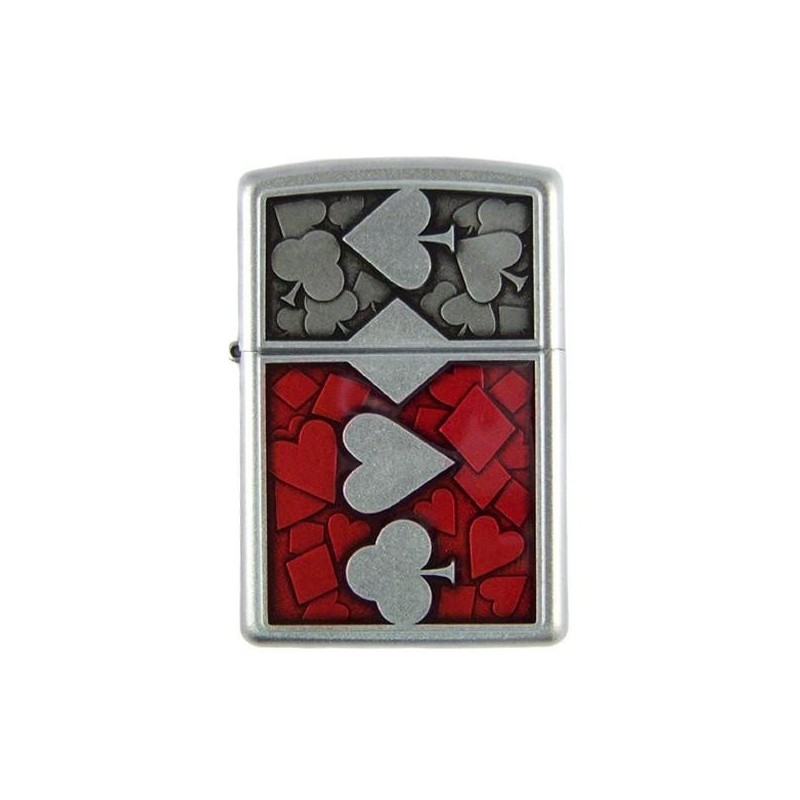 Bricheta Zippo 24850 Suited Emblem Satin Chrome