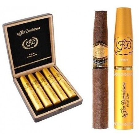 Trabucuri La Flor Dominicana Oro Tubos Chisel 5