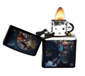 Bricheta Zippo 28670 Steampunk Aviator Girl Jumping
