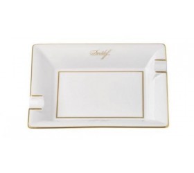 Scrumiera Davidoff Portelan Alb-Auriu Mare