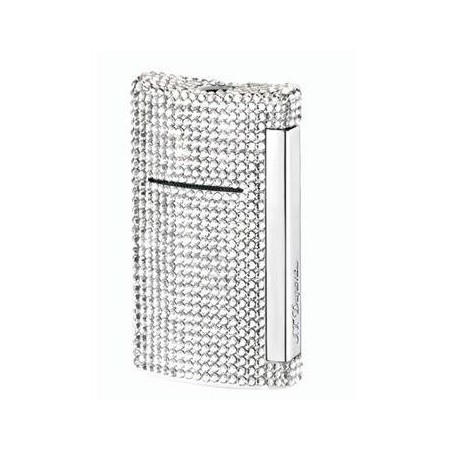 Bricheta S.T. Dupont Minijet Swarovski Cristals Chrome