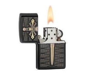 Bricheta Zippo Sword Laser Two Tones Ebony