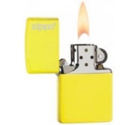 Bricheta Zippo Plain Logo Neon Yellow
