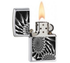 Bricheta Zippo Metal Abstract Brushed Chrome