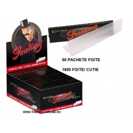 Foite rulat tigari Smoking King Size De Luxe 50 pachete