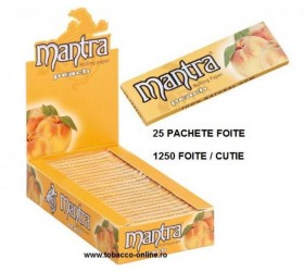Foite rulat tigari Mantra Medium Peach 25 pachete