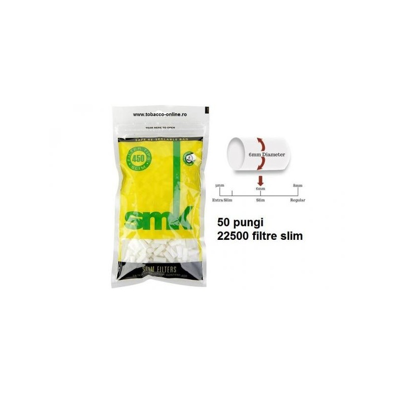 Filtre tigari SMK Filters Slim 50 pungi