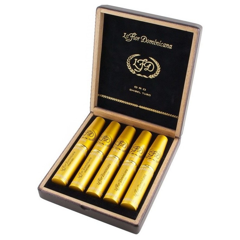 Trabucuri La Flor Dominicana Oro Tubos Chisel 5
