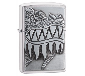 Bricheta Zippo 28969 Fire Breathing Dragon Brushed Chrome
