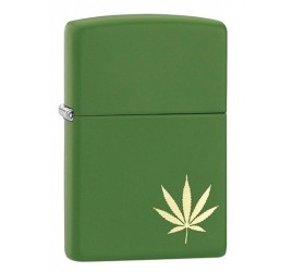 Bricheta Zippo 29588 Classic Marijuana Leaf on the Side