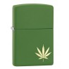 Bricheta Zippo 29588 Classic Marijuana Leaf on the Side