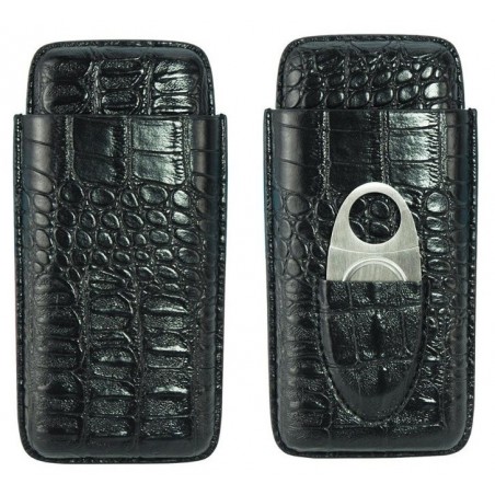 Etui si cutit trabucuri Andreas Croco Black
