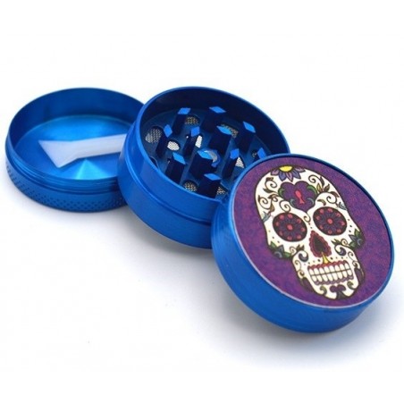 Grinder metal Calavera Toro Albastru