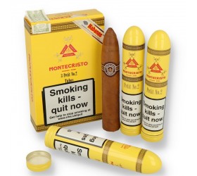 Trabucuri cubaneze Montecristo Petit No. 2 Tubos 3 havane Montecristo