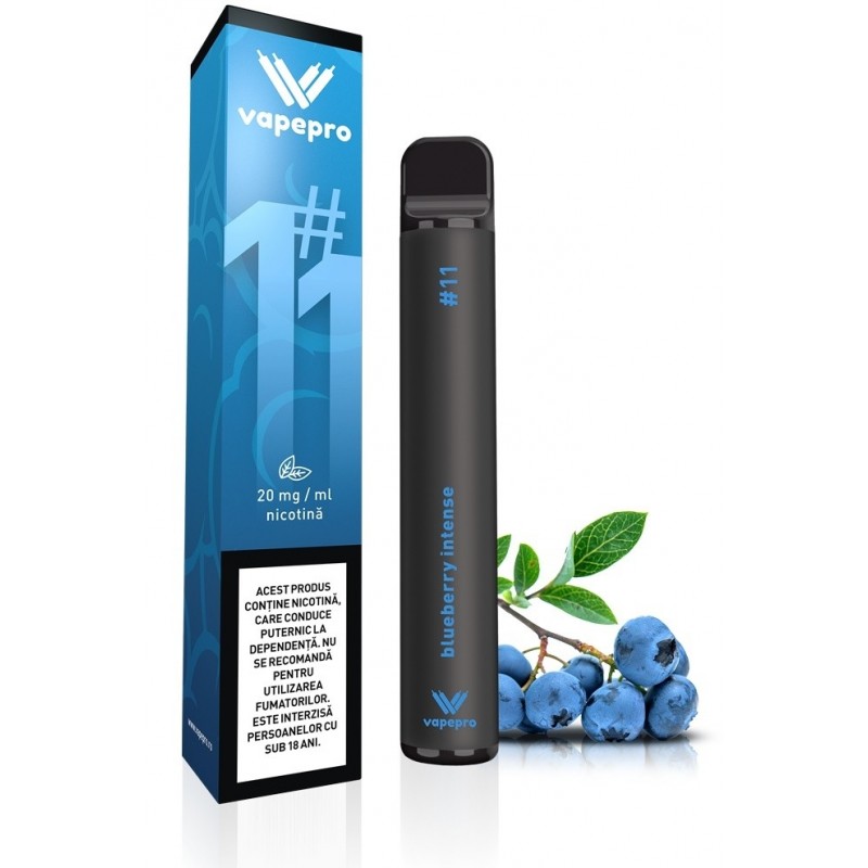 Tigara electronica unica folosinta Vapepro Blueberry Intense No 11