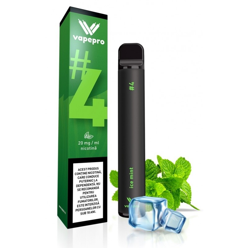 Tigara electronica de unica folosinta Vapepro Ice Mint No 4