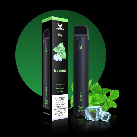Tigara electronica de unica folosinta Vapepro Ice Mint No 4