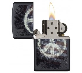 Bricheta Zippo 28864 Peace on Flag Black
