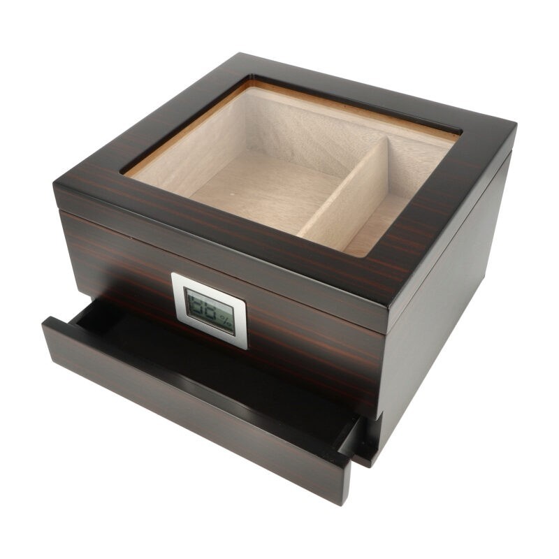 Humidor trabucuri Hausser Glossy Ebony accesorii trabucuri premium