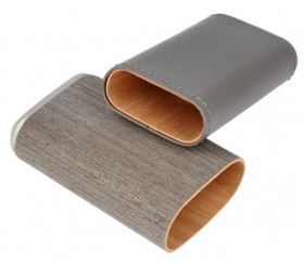 Etui 3 trabucuri Angelo Wood Cedro Gray 813050