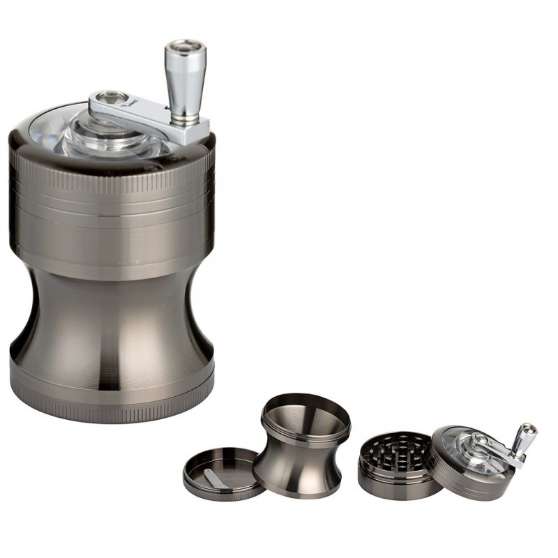 Grinder Super Heroes Crank Gun Metal .Tutungerie grinder tutun