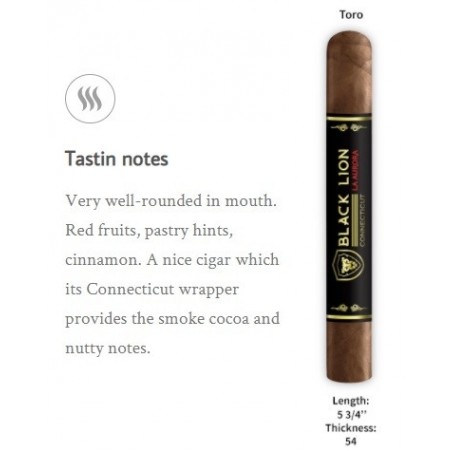 Trabucuri La Aurora Black Lion Connecticut Toro 25