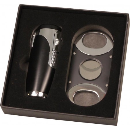 Set accesorii trabucuri bricheta si cutit Sky 238359