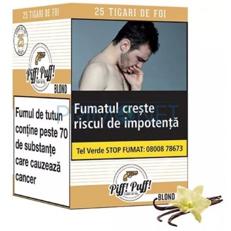 Tigari de foi Piff Puff Blond 240g Vanilie 25