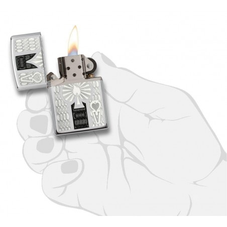 Bricheta Zippo 24196 Intricate Spade Design