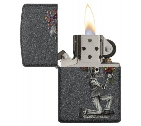 Set Zippo 28987 Iron Stone Couple Day Of Dead Skulls