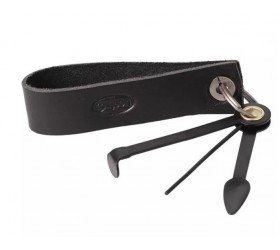 Suport piele pipa si companion metal Chacom Black