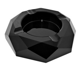 Scrumiera trabucuri Crystal Glass Octagonal Black 4523442