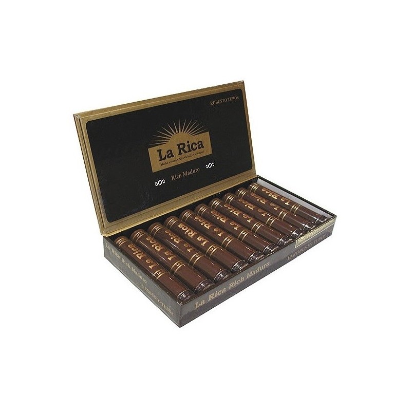 Trabucuri La Rica Maduro Tubos Robusto (10)