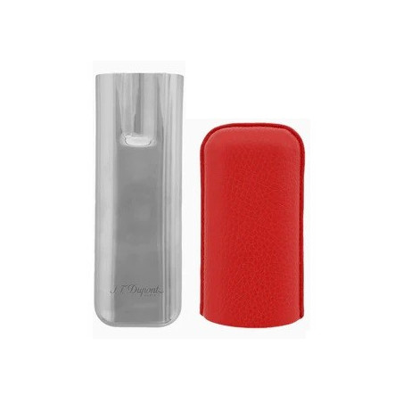 Etui trabucuri S.T. Dupont Red Grained Chrome 183268