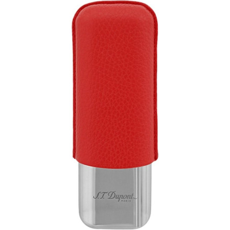 Etui trabucuri S.T. Dupont Red Grained Chrome 183268