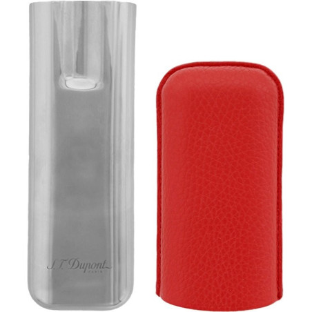 Etui trabucuri S.T. Dupont Red Grained Chrome 183268
