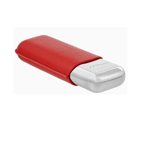 Etui trabucuri S.T. Dupont Red Grained Chrome 183268