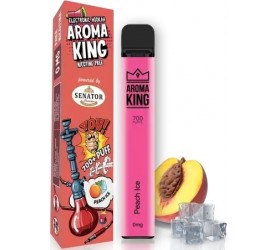 Mini narghilea electronica de unica folosinta AK by Senator Peach Ice (700 pufuri) 0 mg