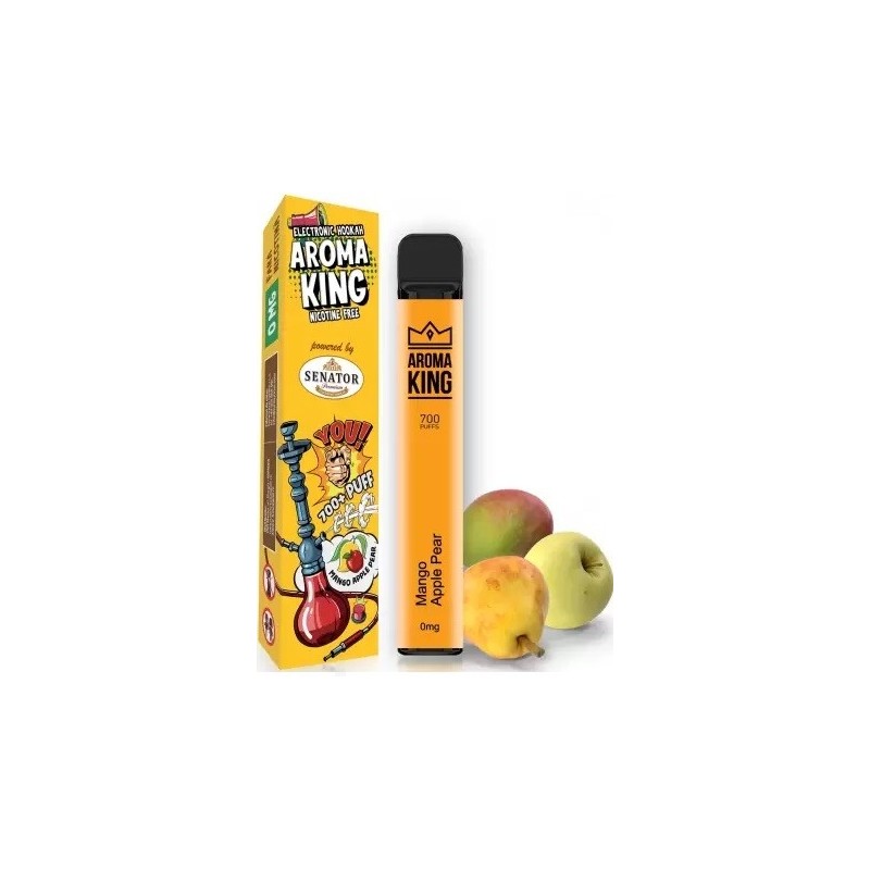 Mini narghilea electronica de unica folosinta AK by Senator Mango Apple Pear (700 pufuri) 0 mg