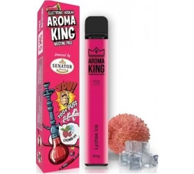 Mini narghilea electronica de unica folosinta AK by Senator Lychee Ice (700 pufuri) 0 mg