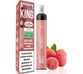 Mini narghilea electronica de unica folosinta AK by Senator Lychee Ice (500 pufuri) 20 mg