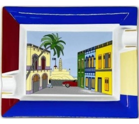 Scrumiera Portelan Ellie Bleu Casa Cubana