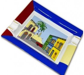Scrumiera Portelan Ellie Bleu Casa Cubana