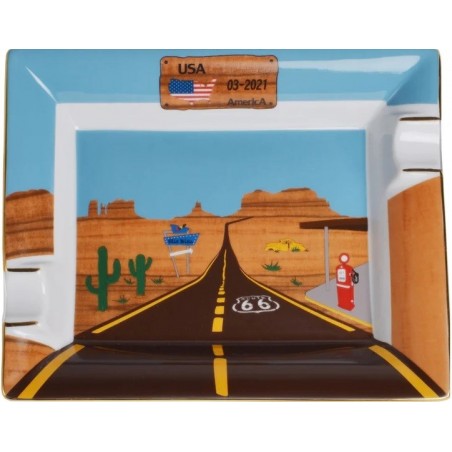 Scrumiera Portelan Elie Bleu Road 66