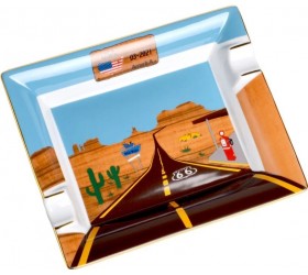 Scrumiera Portelan Ellie Bleu Road 66