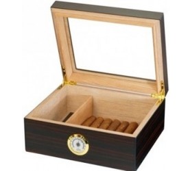 Humidor Andreas Glasstop Ebony 1202 (25 tig.)