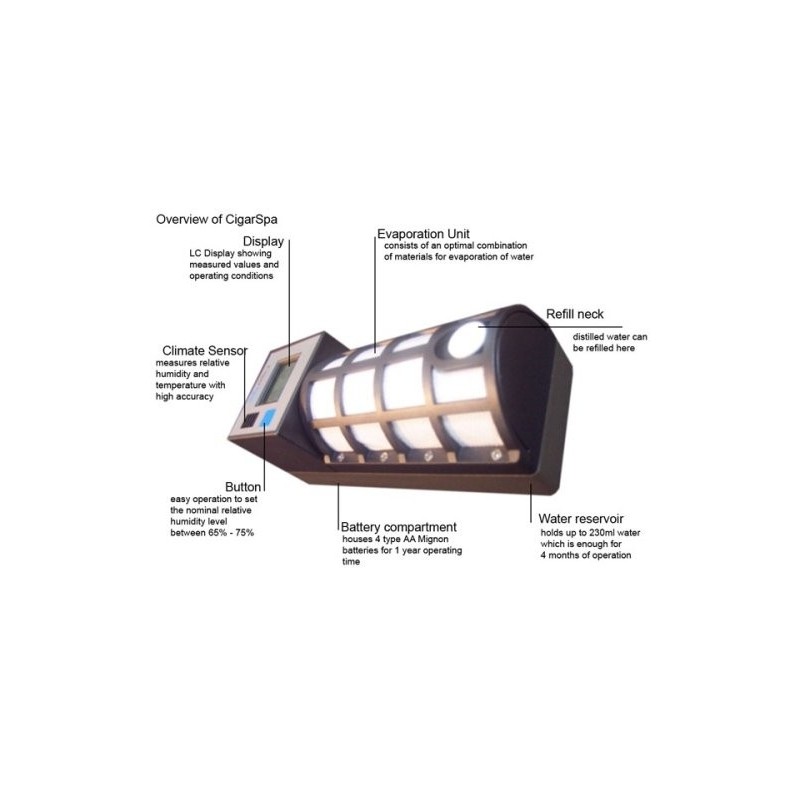 Cigar Spa Boveda Electronic Humidificator accesorii umidor